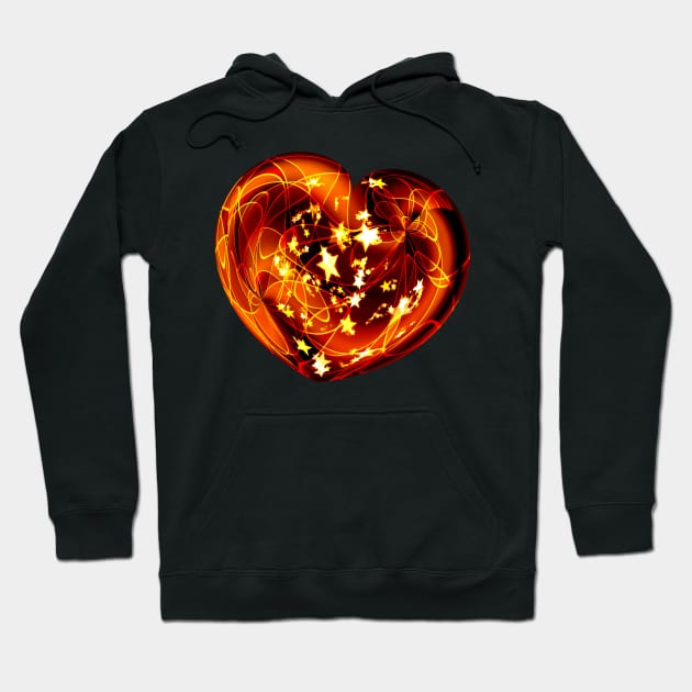 Christmas Golden Heart Decorations Hoodie by holidaystore